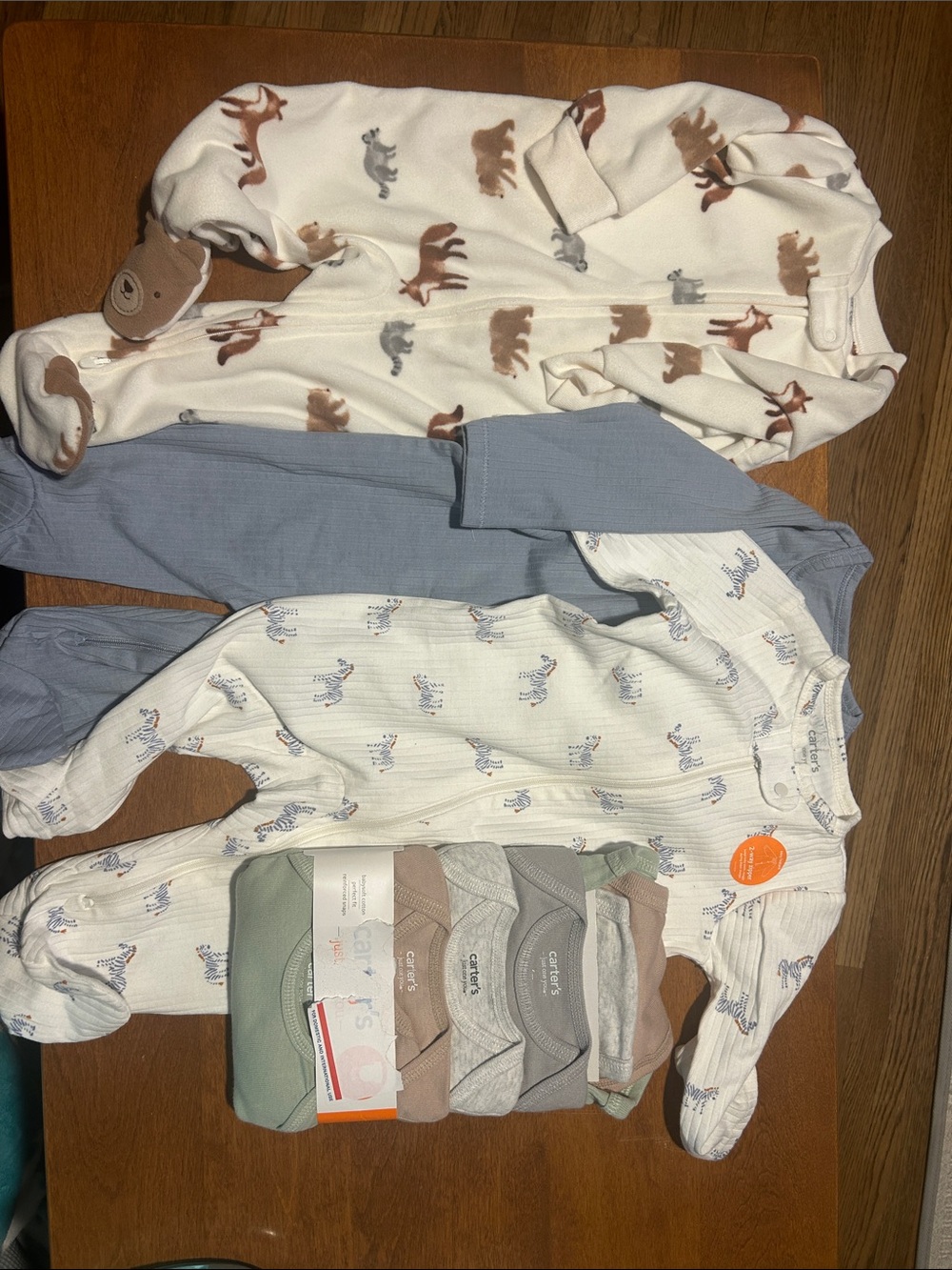 Carter's 5-Piece Neutral Sleepwear Set in Cream, Blue, Green, Gray, Brown